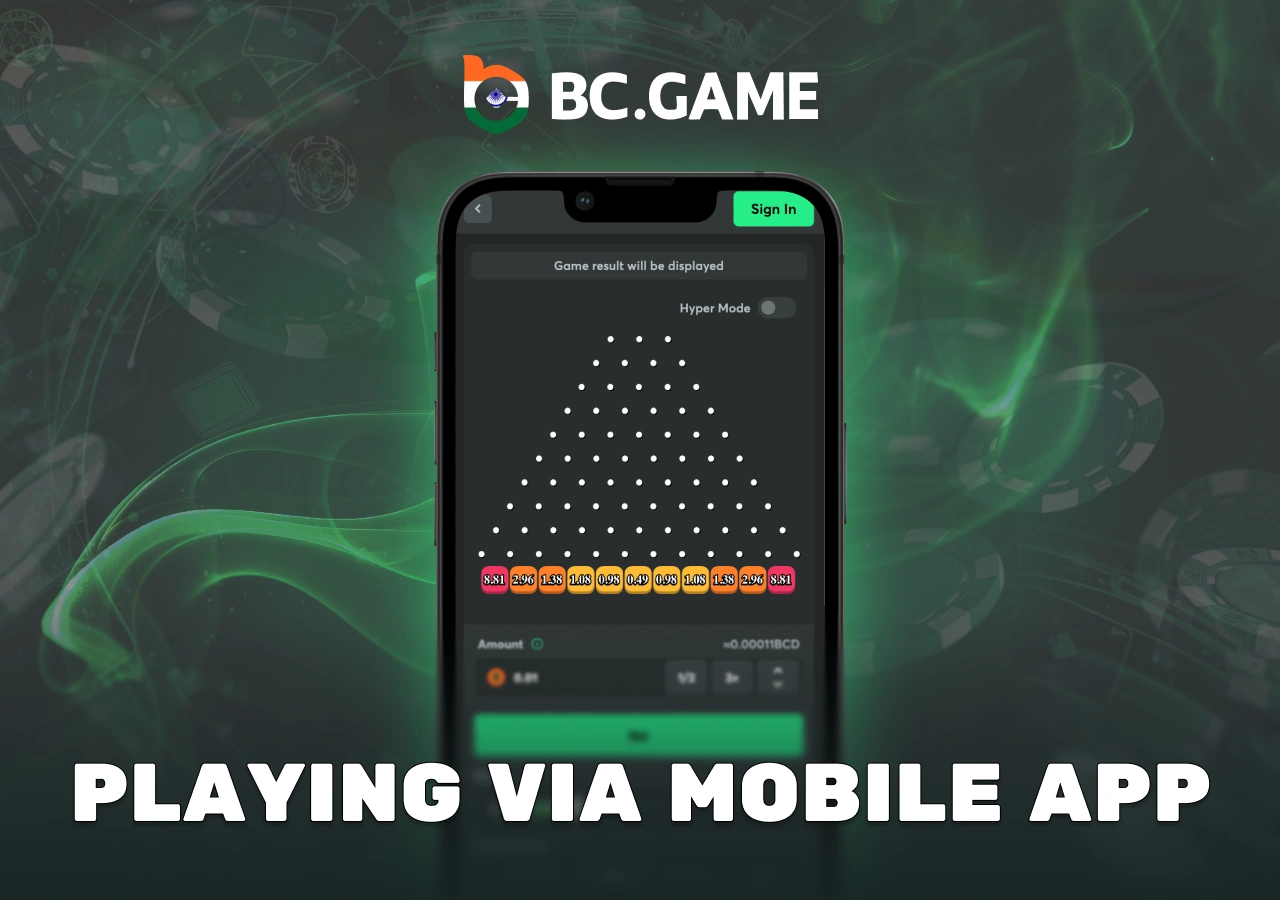 A popular game in the BC Game mobile app